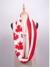 CANADA MAPLE LEAVES LOOP SCARF